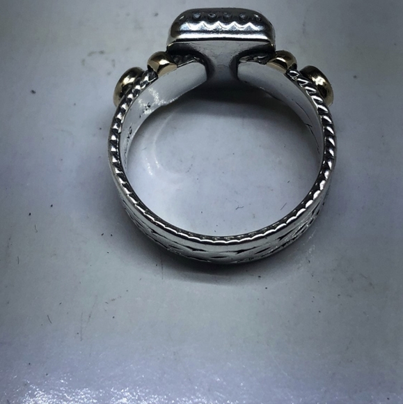 Vintage Reve Sterling Silver 14k Yellow Gold Ring 7 - Picture 8 of 8